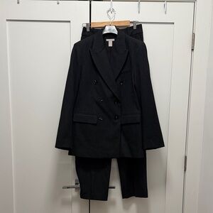H&M Women's Charcoal Pinstripe Suit